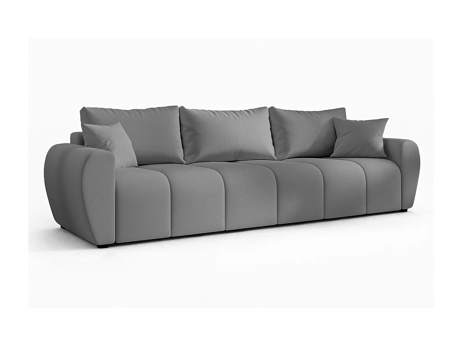 AX LIVING Canapé convertible Malatya Big sofa gris clair 246 cm moderne
