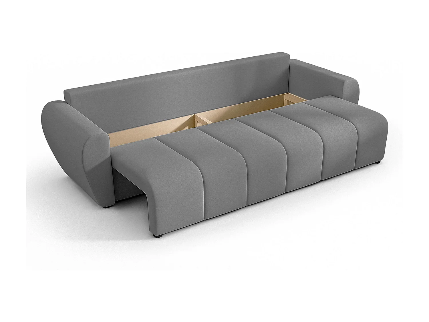 AX LIVING Canapé convertible Malatya Big sofa gris clair 246 cm moderne