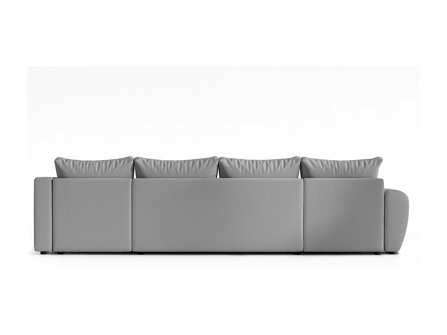 AX LIVING Canapé XXL en U Malatya gris clair 303 cm convertible droite