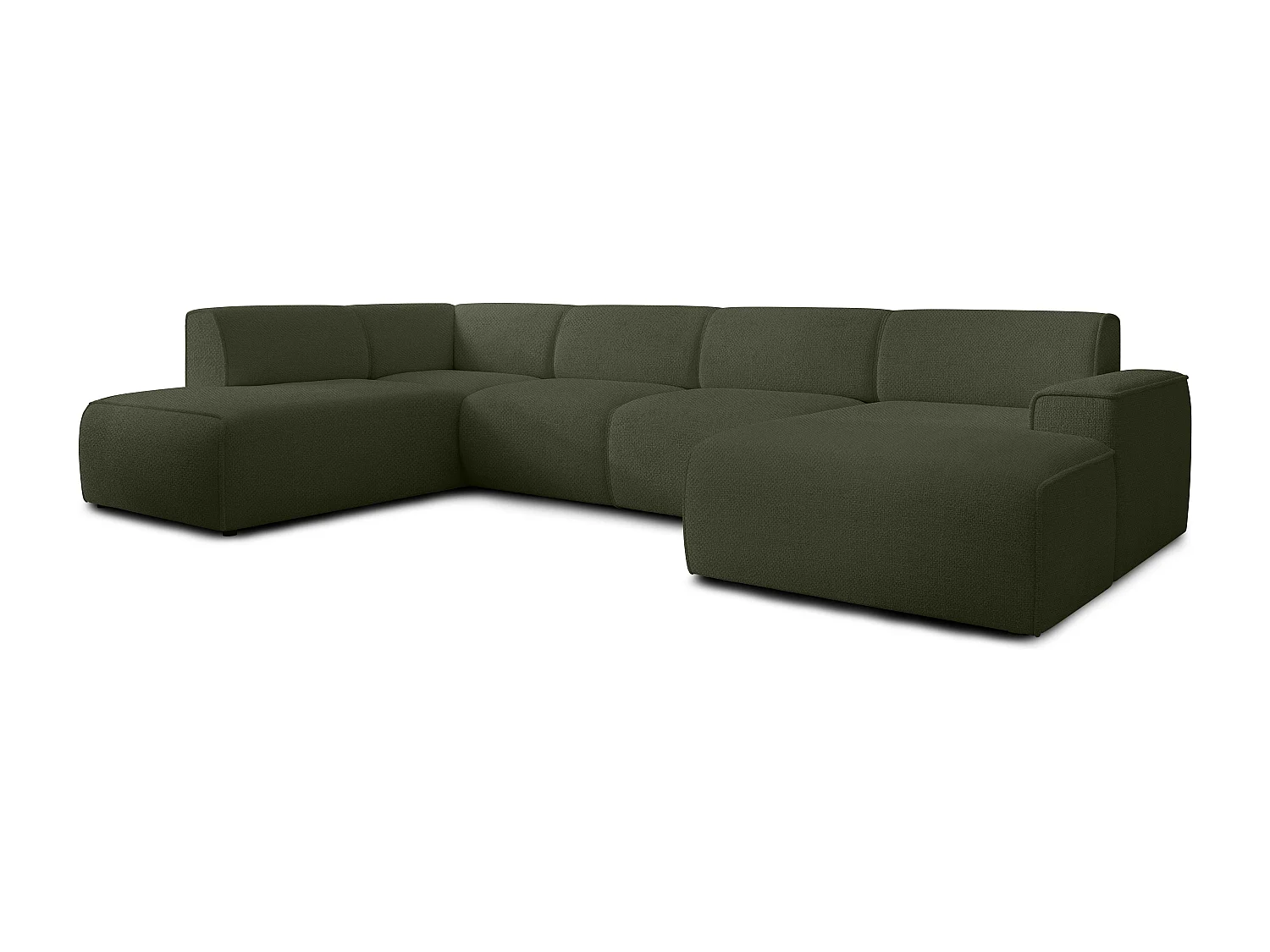 AX LIVING XXL Sofa U Form Didim Grün 378cm breit modern & großzügig L