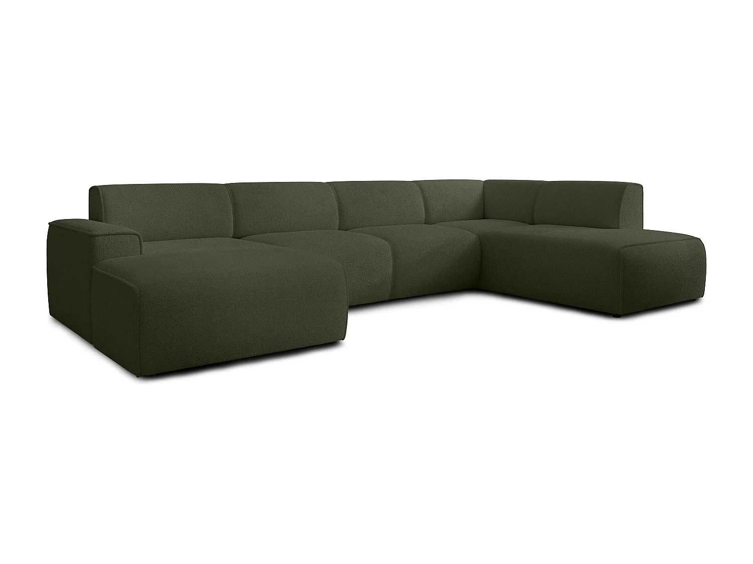 AX LIVING XXL Sofa U Form Didim Grün 378cm breit modern & großzügig R