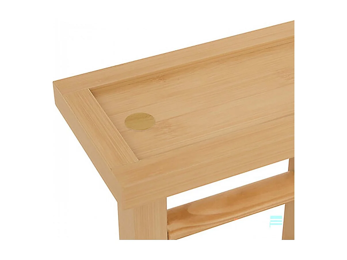 Dérouleur papier toilette en bois naturel avec réserve - Longueur 28 x Profondeur 20 x Hauteur 65 cm