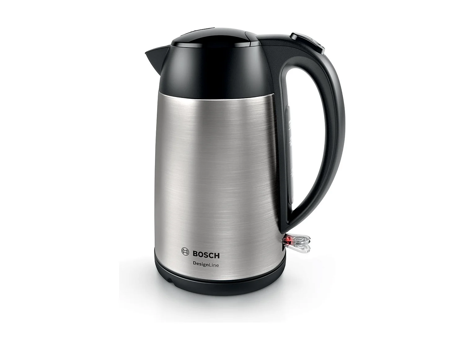 Chaleira elétrica sem fio Bosch DesignLine 1,7L em aço inoxidável com filtro anticalcário removível