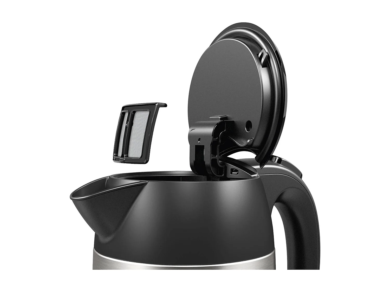 Chaleira elétrica sem fio Bosch DesignLine 1,7L em aço inoxidável com filtro anticalcário removível