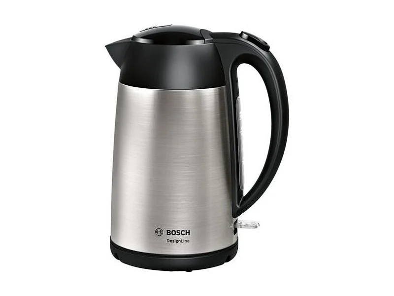 Chaleira elétrica sem fio Bosch DesignLine 1,7L em aço inoxidável com filtro anticalcário removível