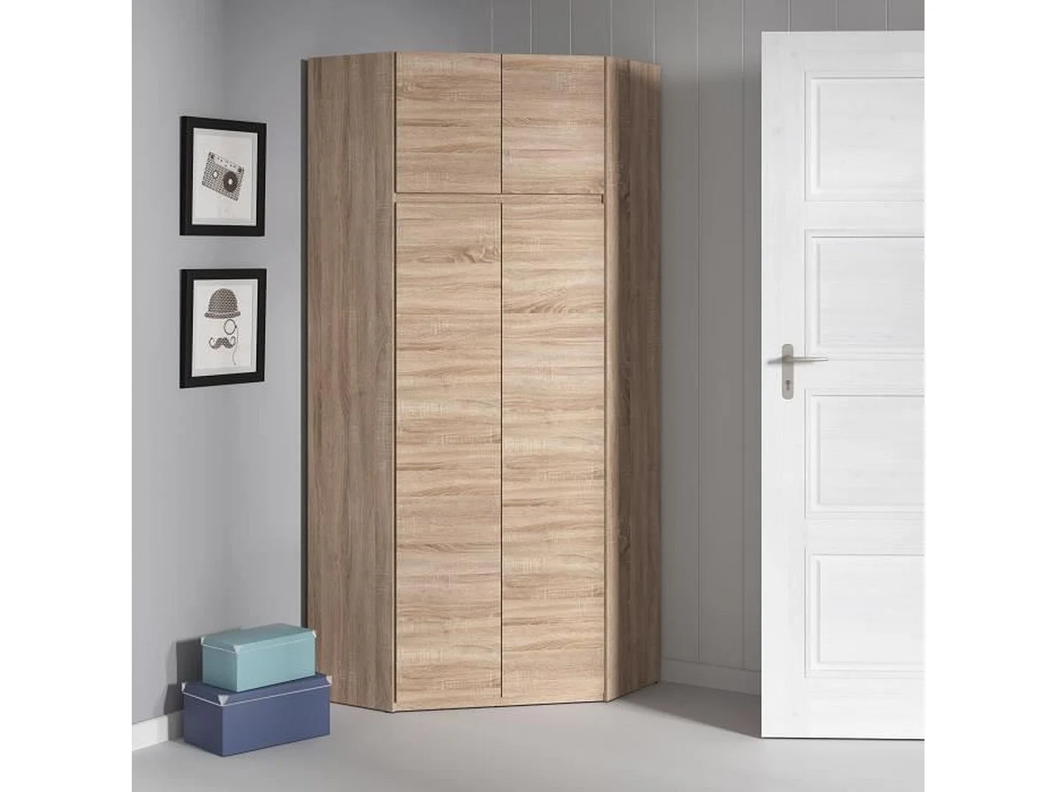 ACADEMICA Eckschrank – SonomaEiche – Schlafzimmer – 80,5 cm