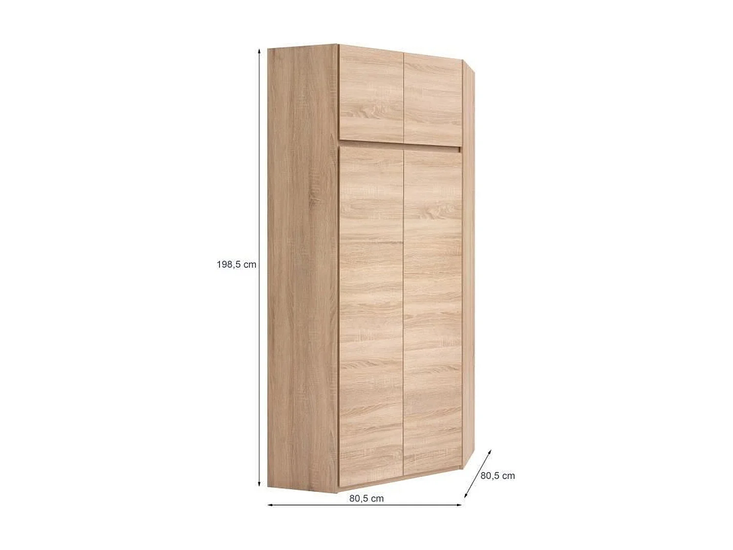 ACADEMICA Eckschrank – SonomaEiche – Schlafzimmer – 80,5 cm