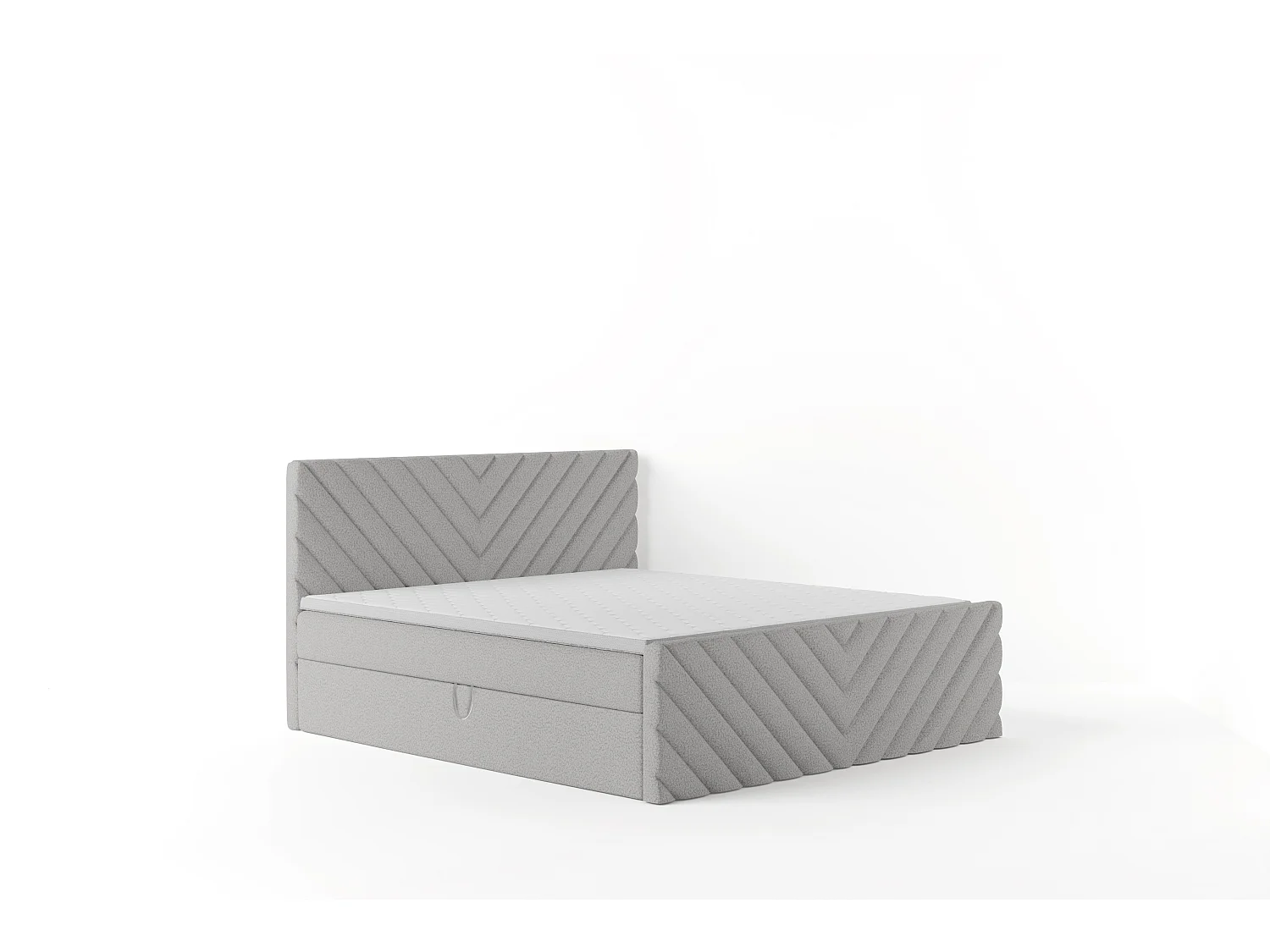 Lit rembourré moderne TOGO avec coffre 120x200 cm en tissu  CENTAUR 14 gris