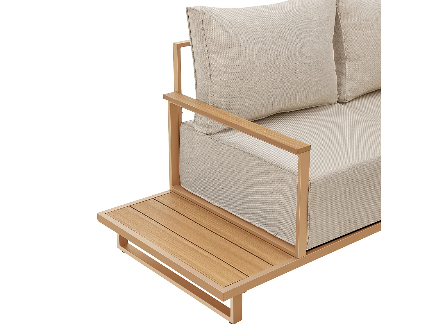 Salon de Jardin Ensemble de Lounge Extérieur Modulaire Coussins de 25 cm d'Épaisseur Beige