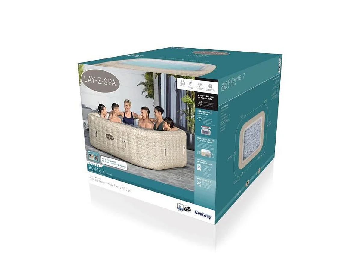 Spa gonflable Bestway Lay-Z-Spa ROME EnergySense Airjet 7 places