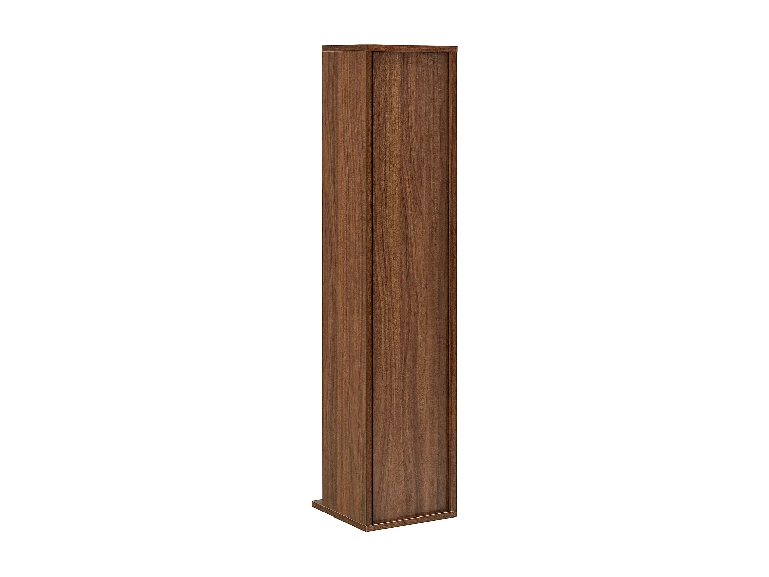 Estantería de torre para CD/DVD con 6 baldas 90 x 20 x 20 cm MDF melaminado efecto nogal 03_0001678