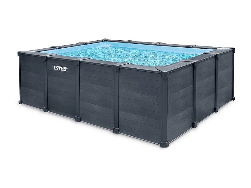 Piscine tubulaire rectangulaire Intex Graphite 4 x 3 x 1,24 m
