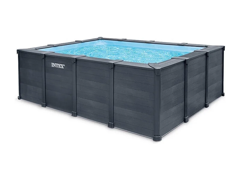 Piscine tubulaire rectangulaire Intex Graphite 4 x 3 x 1,24 m