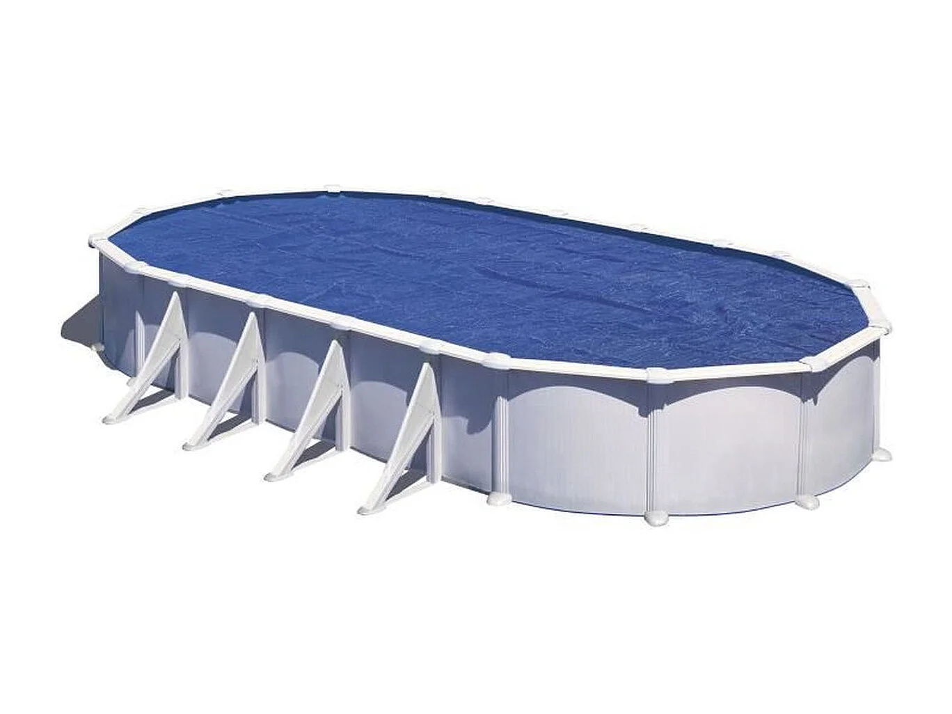 Bâche à bulles pour piscine acier ovale GRE 6,10 x 3,75 m - 180 microns