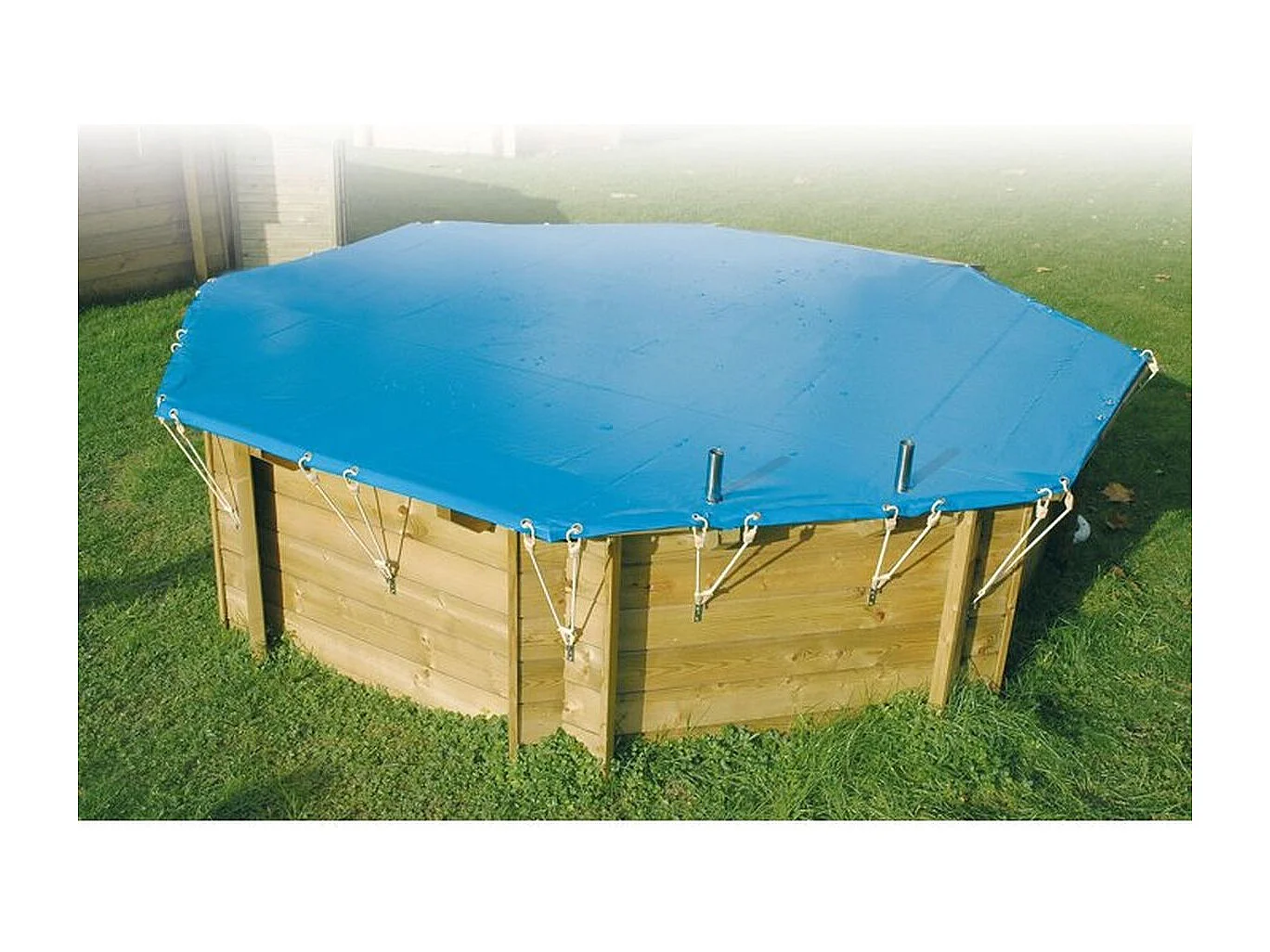 Bâche hivernage piscine octogonale longue Ubbink 400 x 750 cm