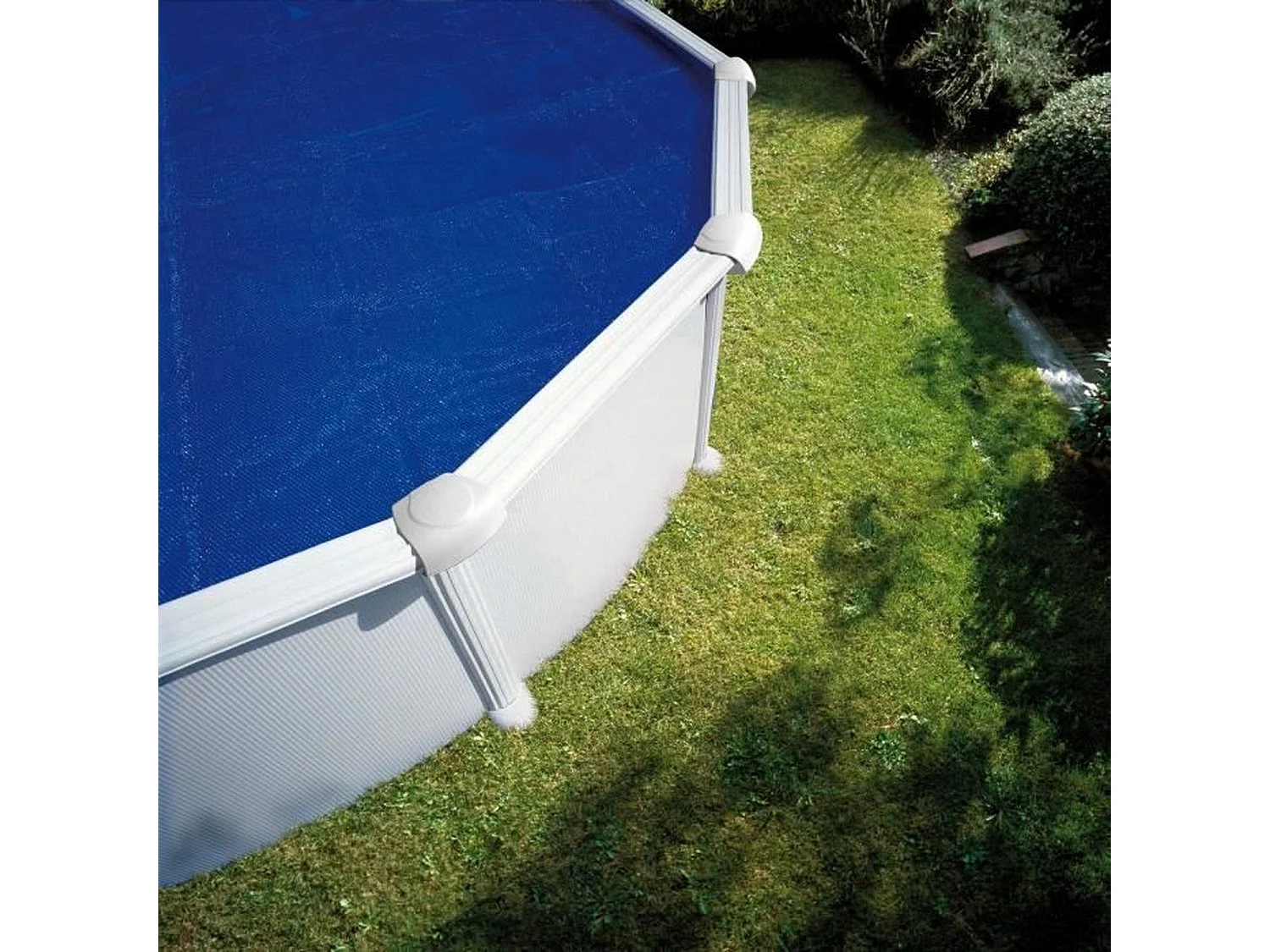 Bâche à bulles pour piscine acier ovale GRE 5 x 3 m - 180 microns