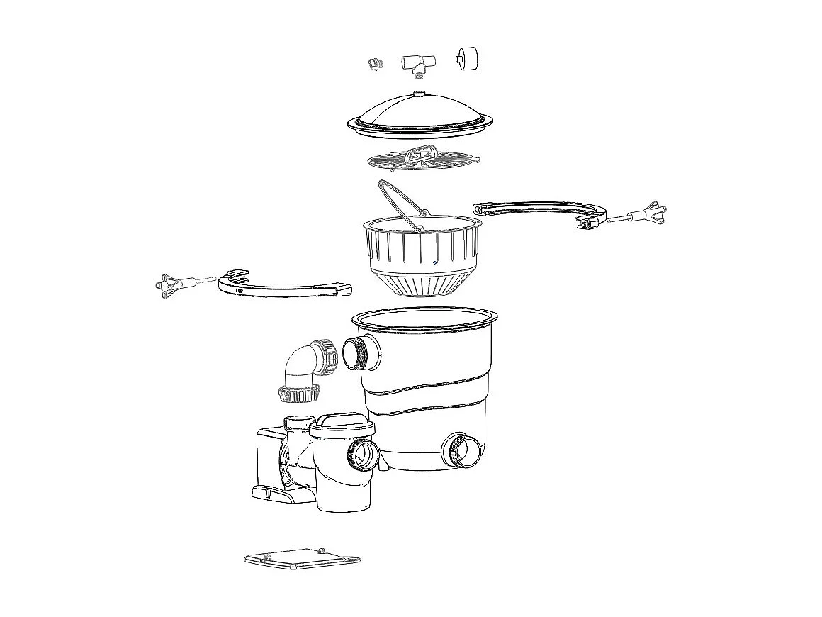 Groupe de filtration à sable Poolex Filter Max 6,8m/h + balles filtrantes Optimax