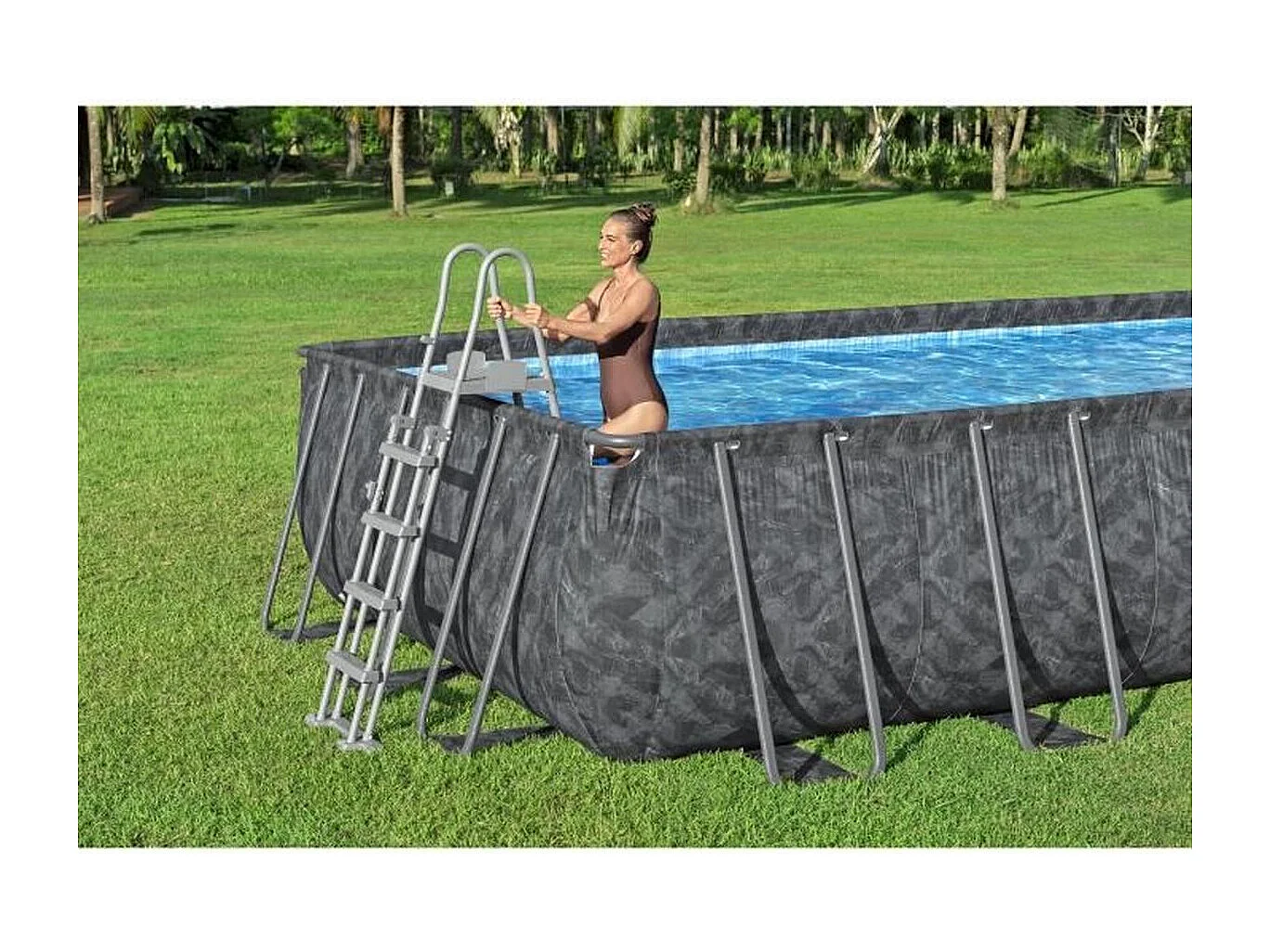 Piscine tubulaire rectangulaire Bestway APX 365 7,32 x 3,66 x 1,32 m + Filtration + Accessoires