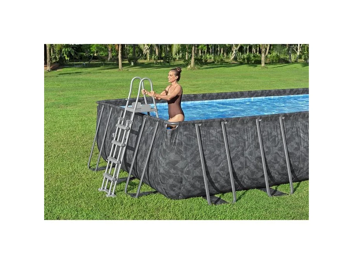 Bestway APX 365 Rechteckiges Tubulares Pool mit Sandfiltrationssystem - 7,32 x 3,66 x 1,32 m