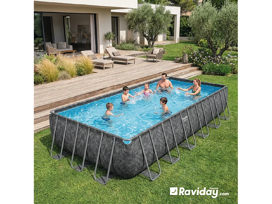 Piscine tubulaire rectangulaire Bestway APX 365 7,32 x 3,66 x 1,32 m + Filtration + Accessoires