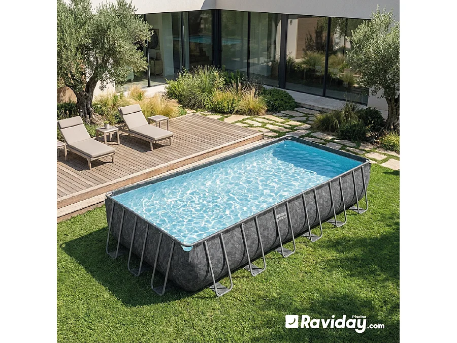 Piscine tubulaire rectangulaire Bestway APX 365 7,32 x 3,66 x 1,32 m + Filtration + Accessoires