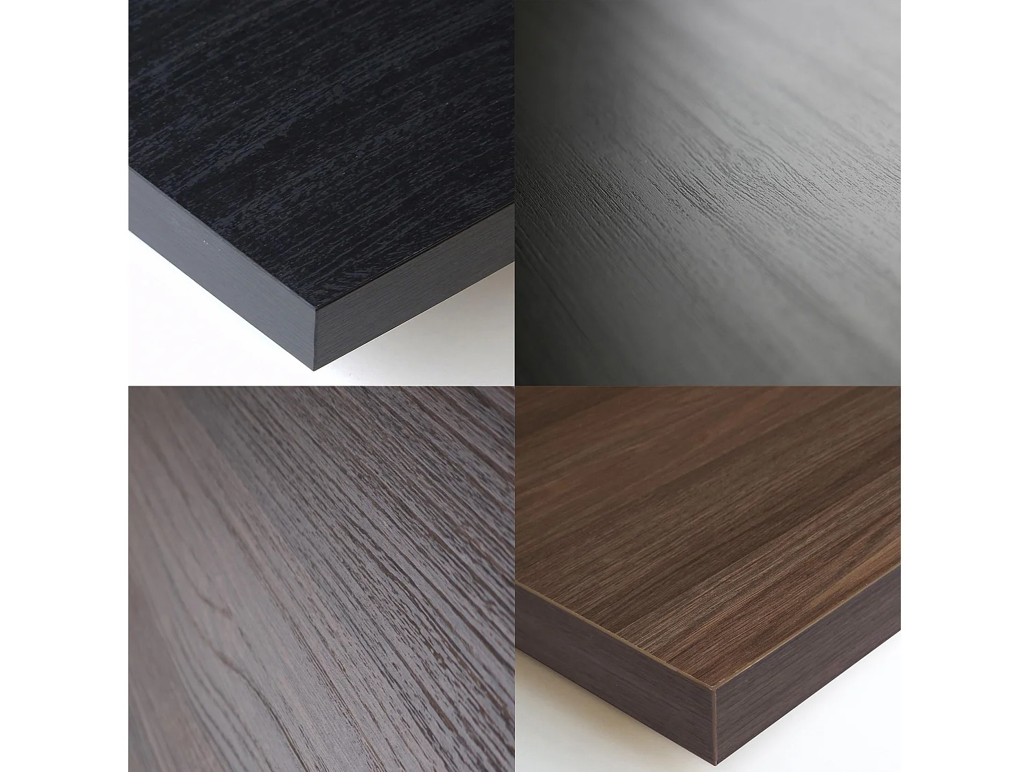 TV-Meubel, Lowboard, 310x50x37 cm, Voor tv's tot 80", TV-Tafel, Donkere eik en Zwart