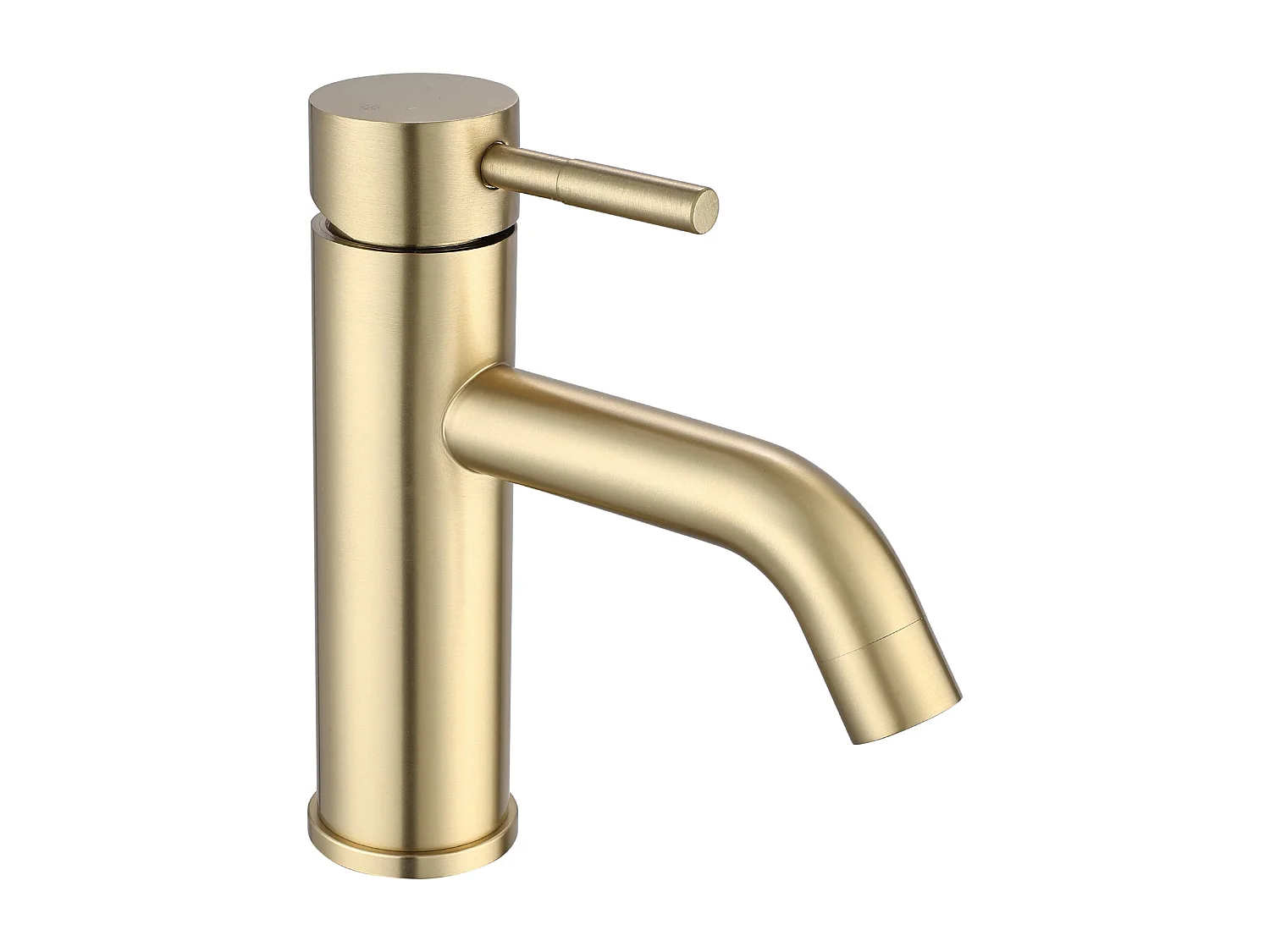 Meuble de salle de bain suspendu strié beige avec vasque à poser ronde et robinet - 120 cm - SATARA