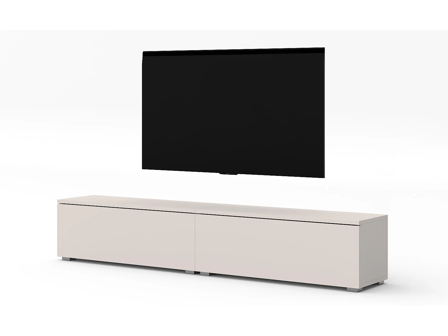 AX LIVING Lowboard beige Loriano 2x100 cm TV Board stehend Kaschmir