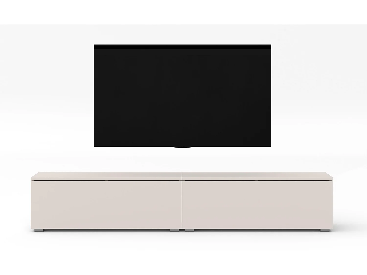 AX LIVING Lowboard beige Loriano 2x100 cm TV Board stehend Kaschmir