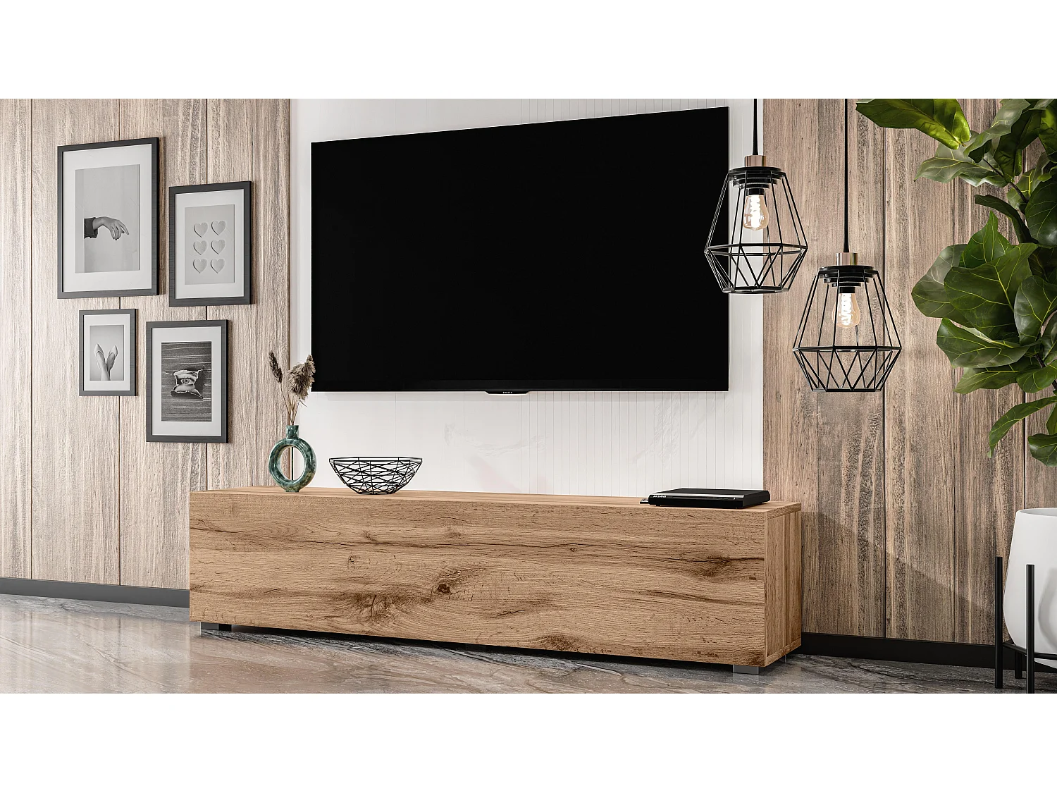 AX LIVING ZIVOLLI TV-Board 160 cm Wotan Lowboard