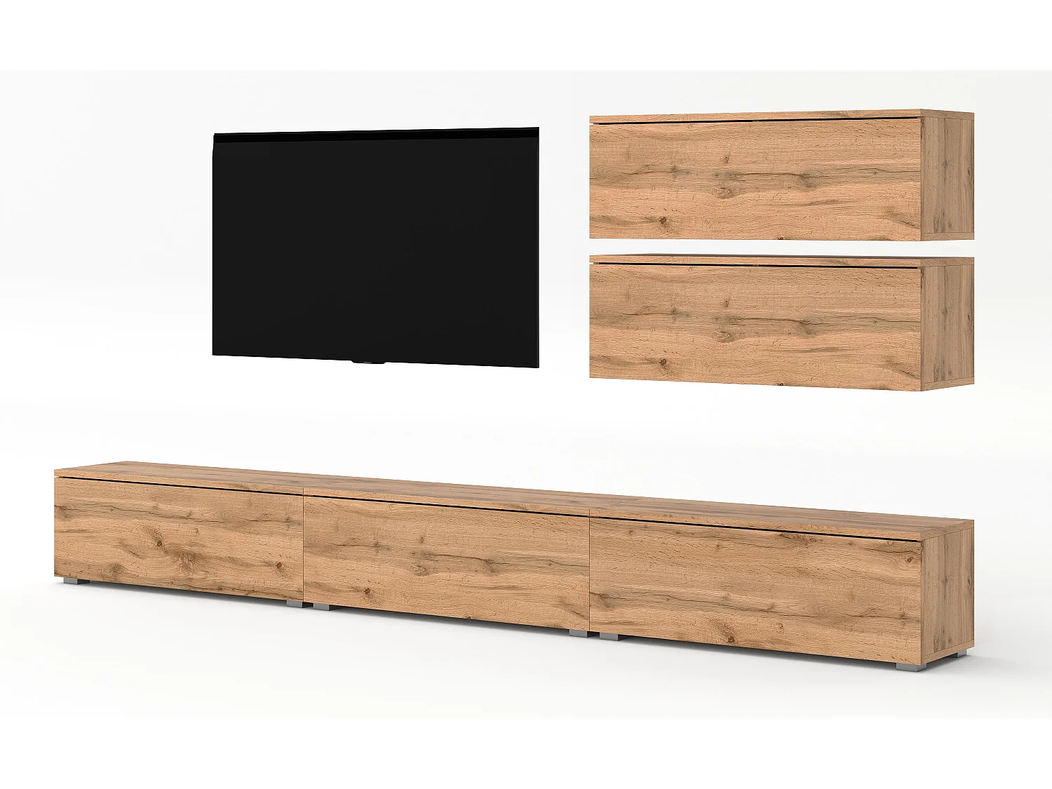 AX LIVING Meuble mural Loriano V 300 cm chêne Wotan