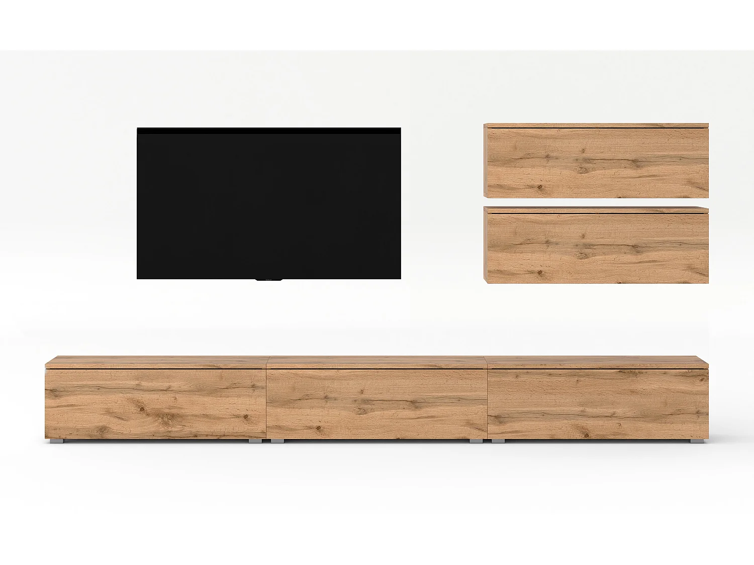 AX LIVING Meuble mural Loriano V 300 cm chêne Wotan