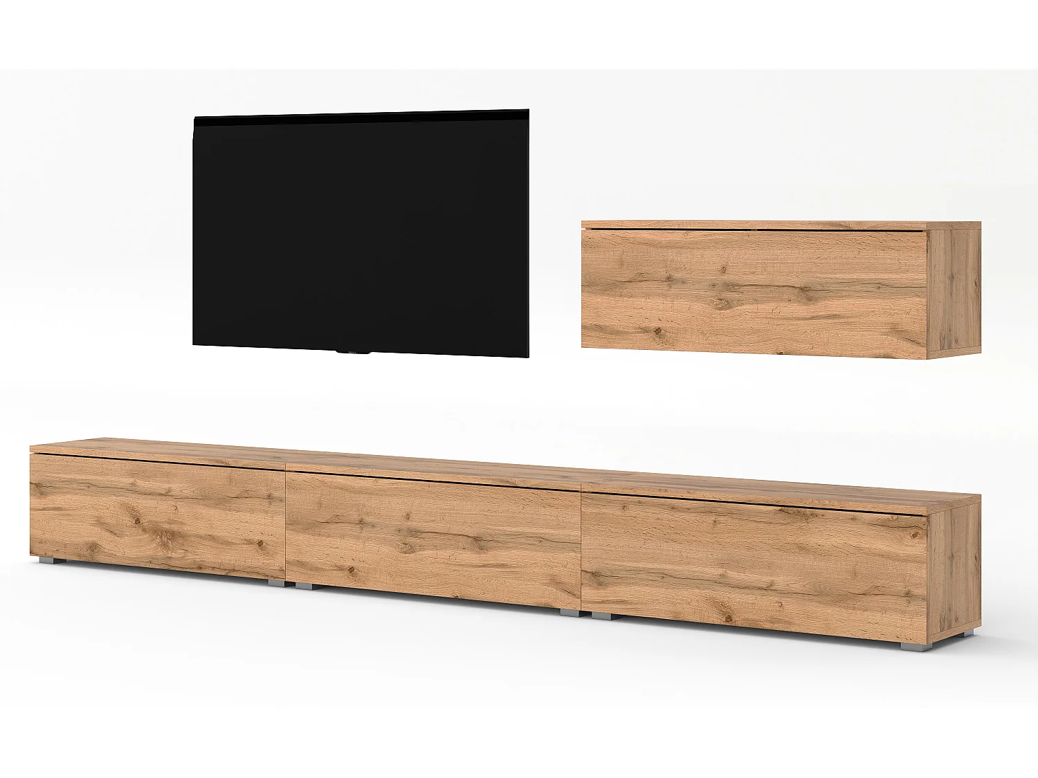 AX LIVING Meuble mural Loriano IV 300 cm chêne Wotan