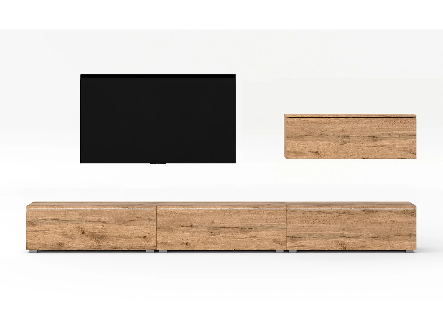 AX LIVING Meuble mural Loriano IV 300 cm chêne Wotan