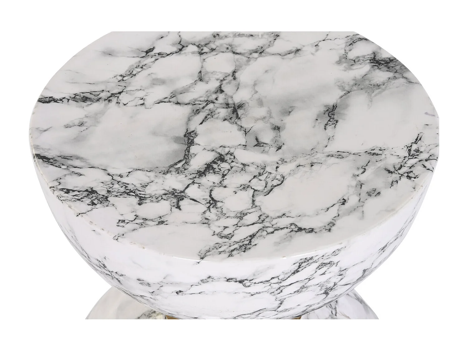 IJzeren bijzettafel 33x33x35 cm met marmerlook