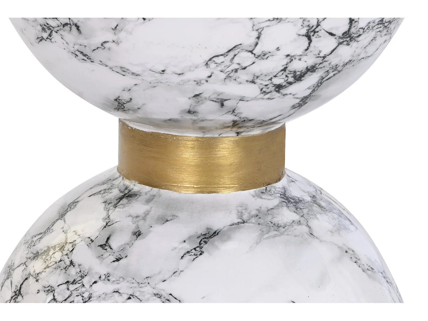 IJzeren bijzettafel 33x33x35 cm met marmerlook