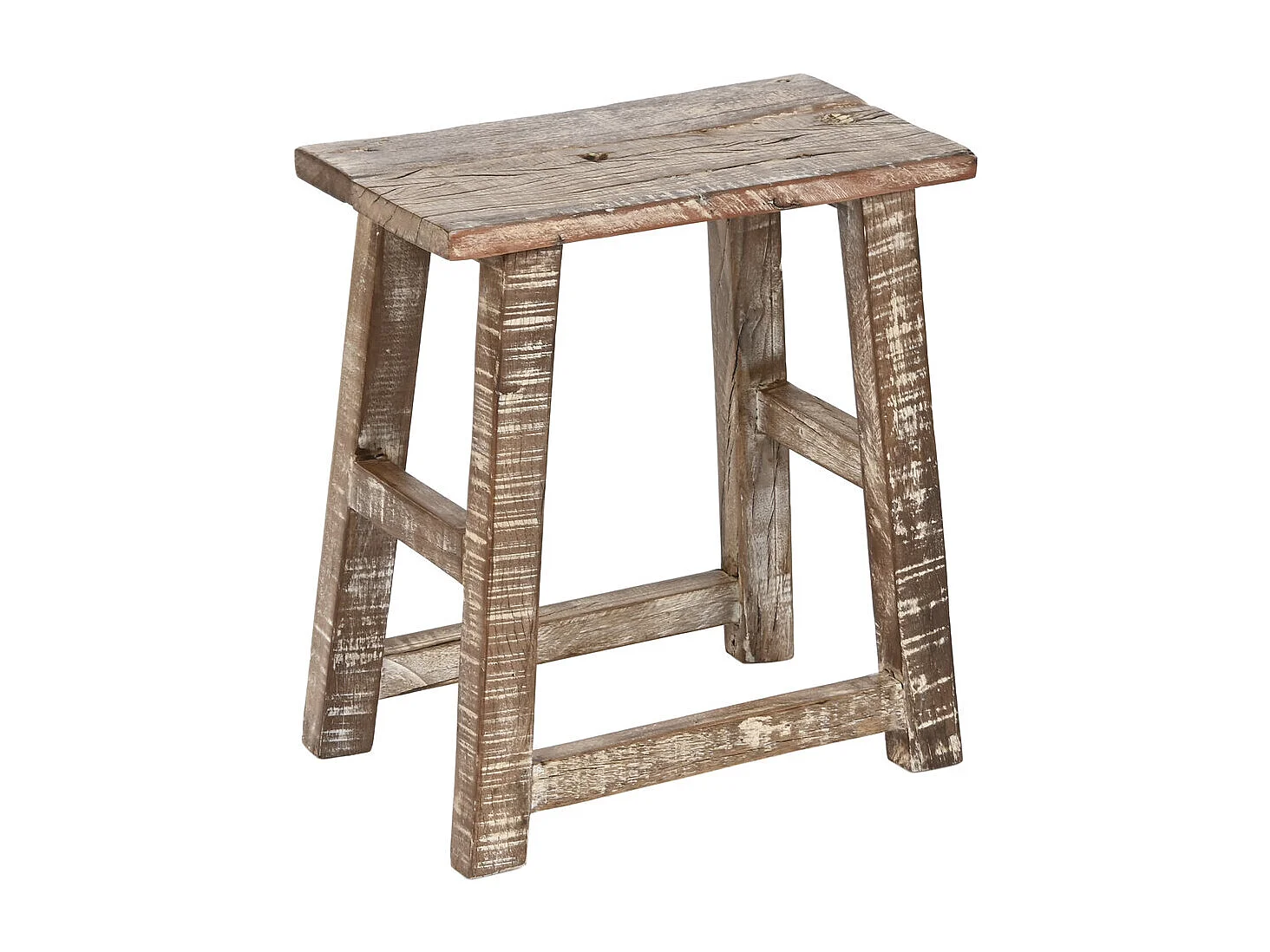 Mesita Auxiliar Madera Reciclada 45X25X51 Decape