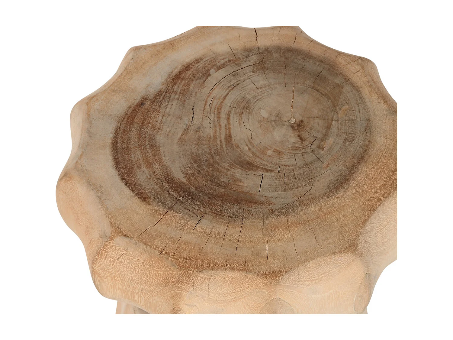 Mungur houten bijzettafel 30x30x45 cm, gesneden