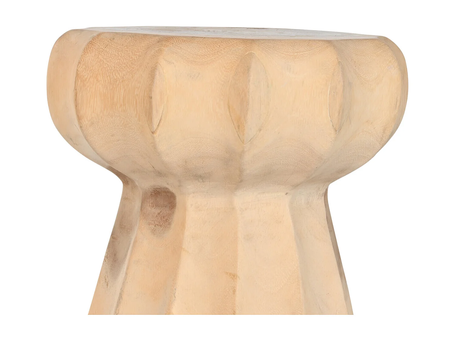 Mungur houten bijzettafel 30x30x45 cm, gesneden