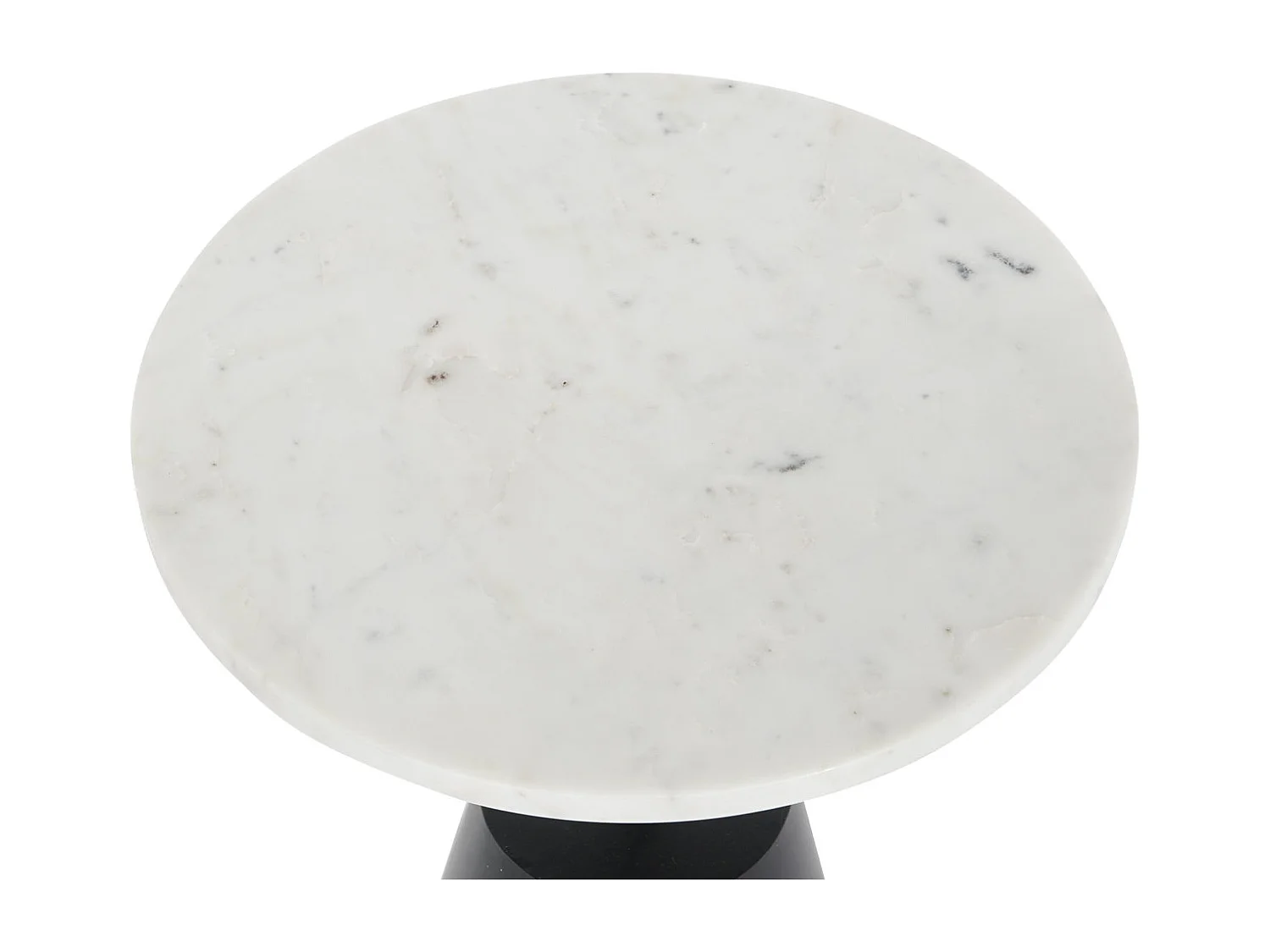 Marmeren en metalen bijzettafel 40x40x50