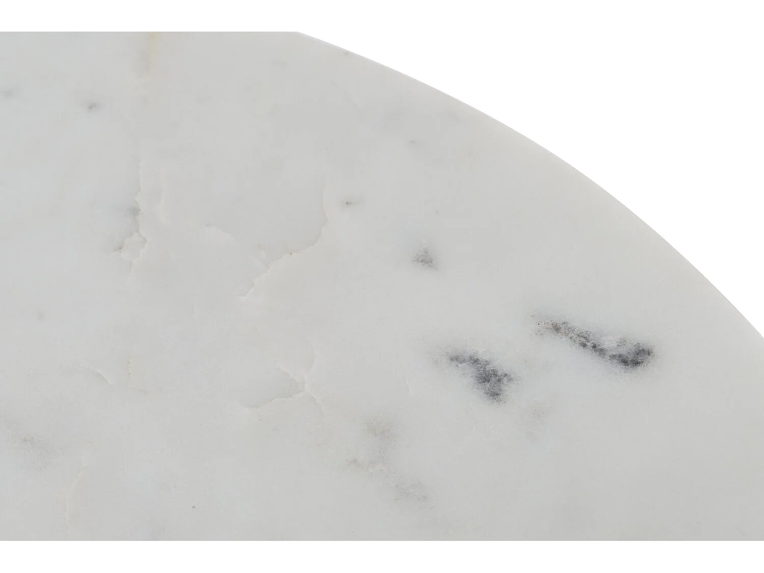 Marmeren en metalen bijzettafel 40x40x50