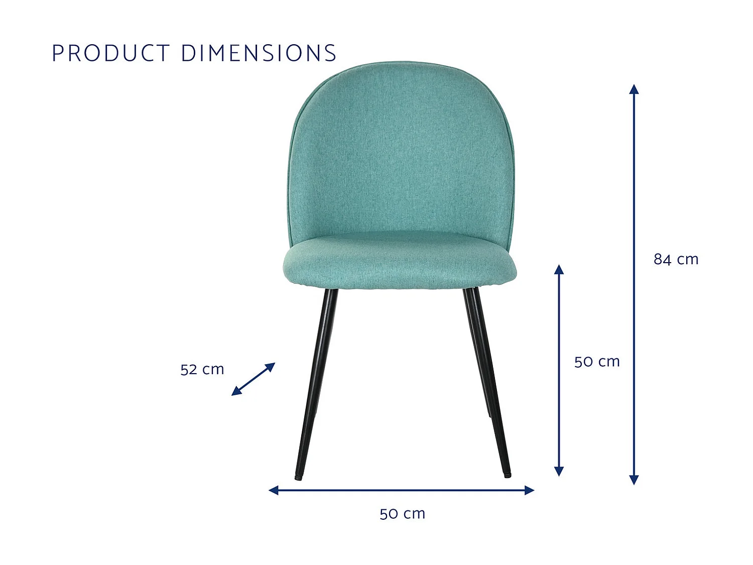 Silla Poliester Metal 50X52X84