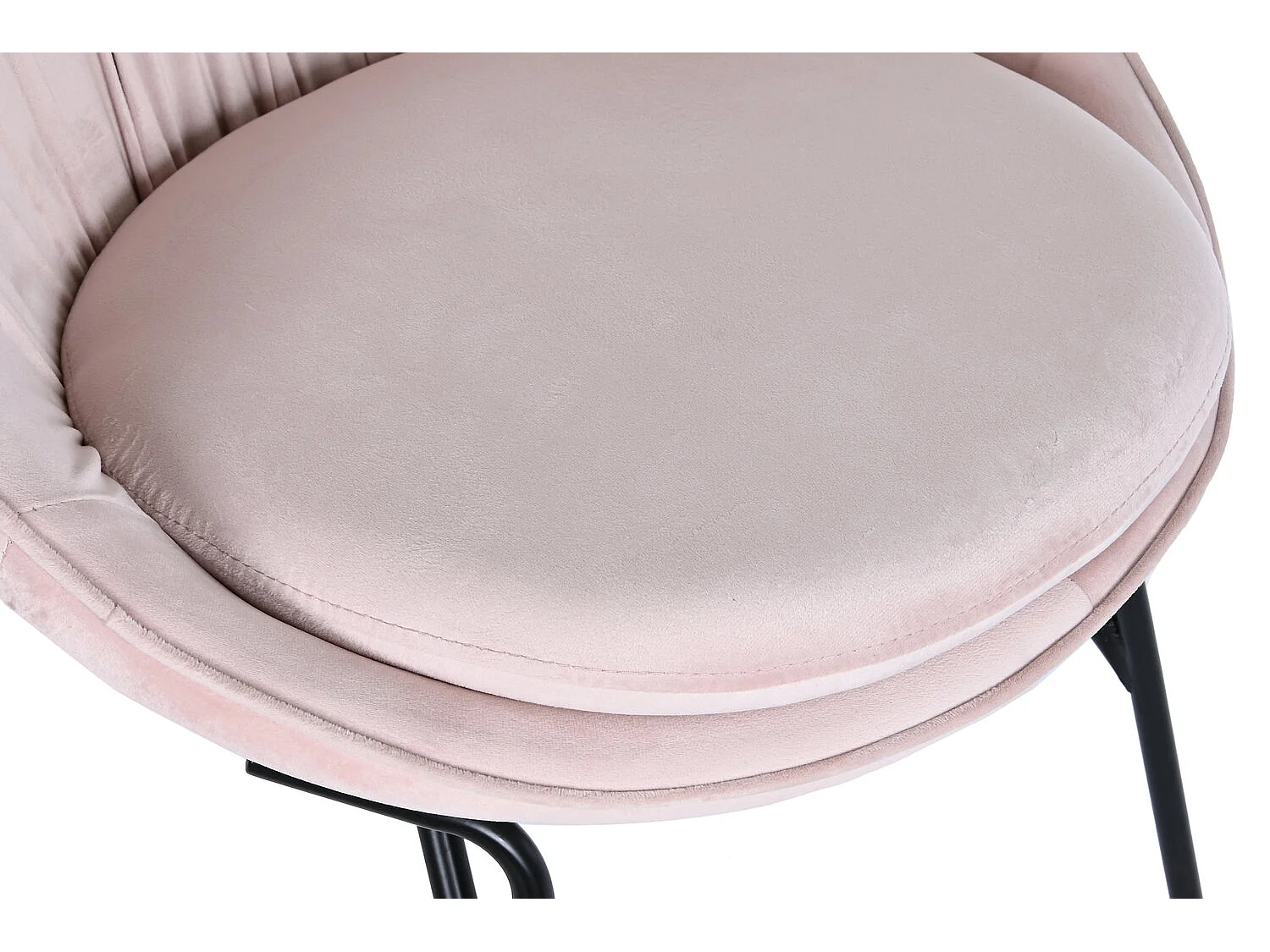 Sedia in metallo velluto 60X60X85 rosa