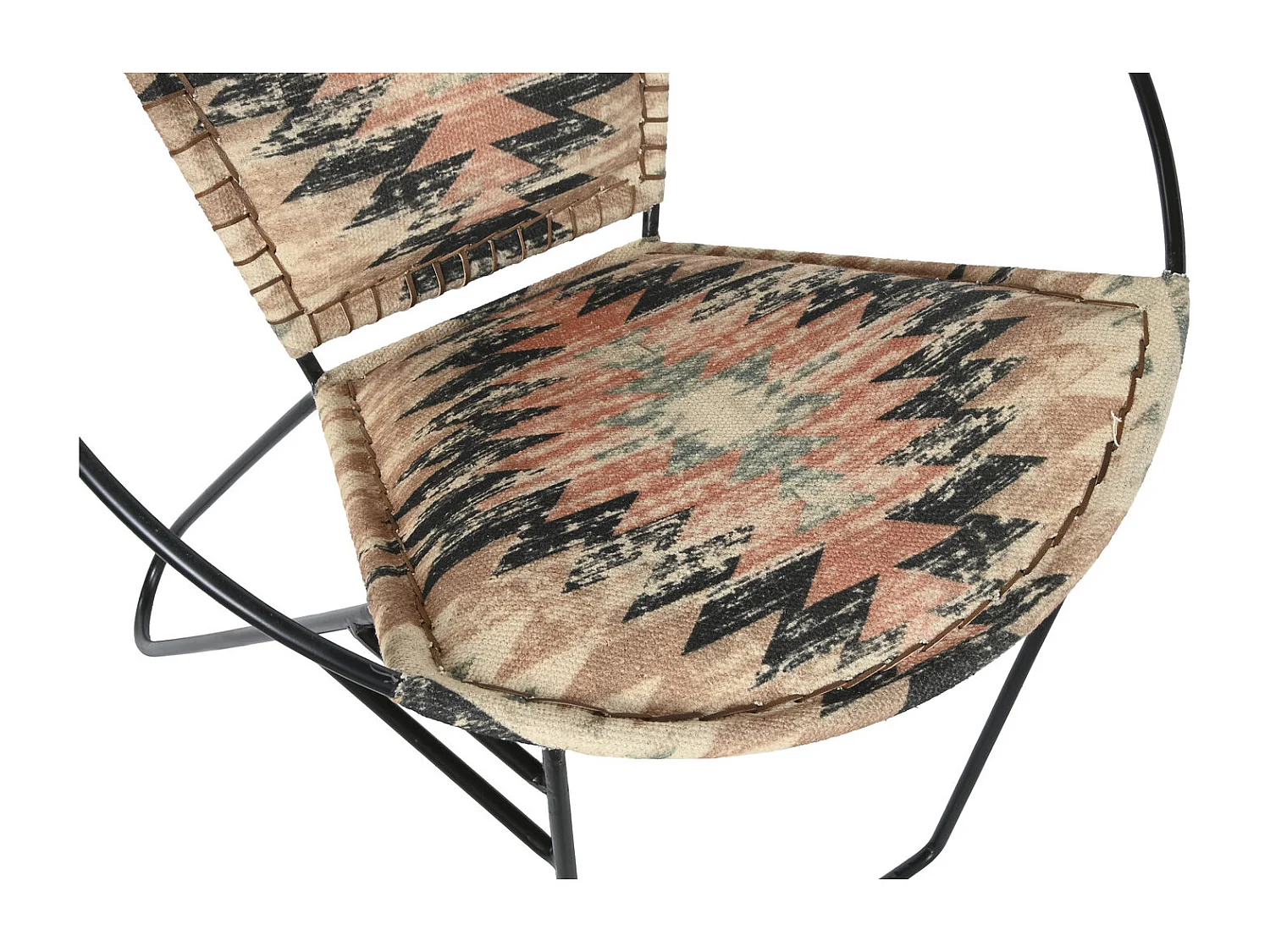 Cadeira Kilim de Metal 76x76x63 Multicolorida