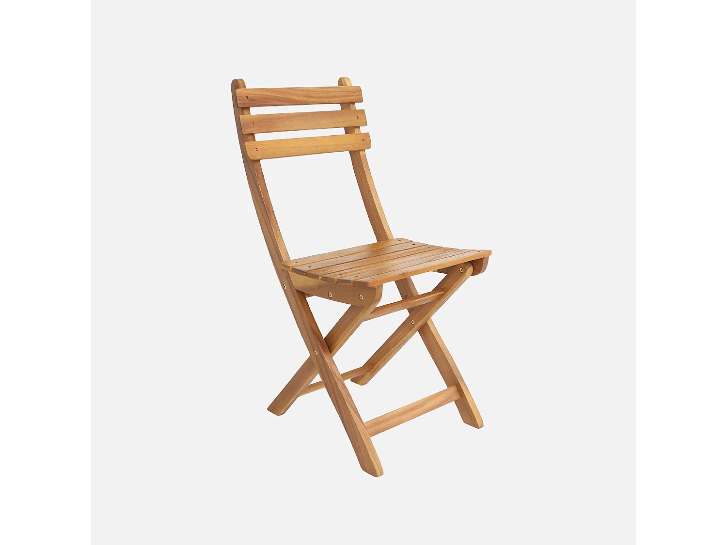 Table de jardin acacia avec coins arrondis + 8 assises naturel. 160 x 90 x 75 cm