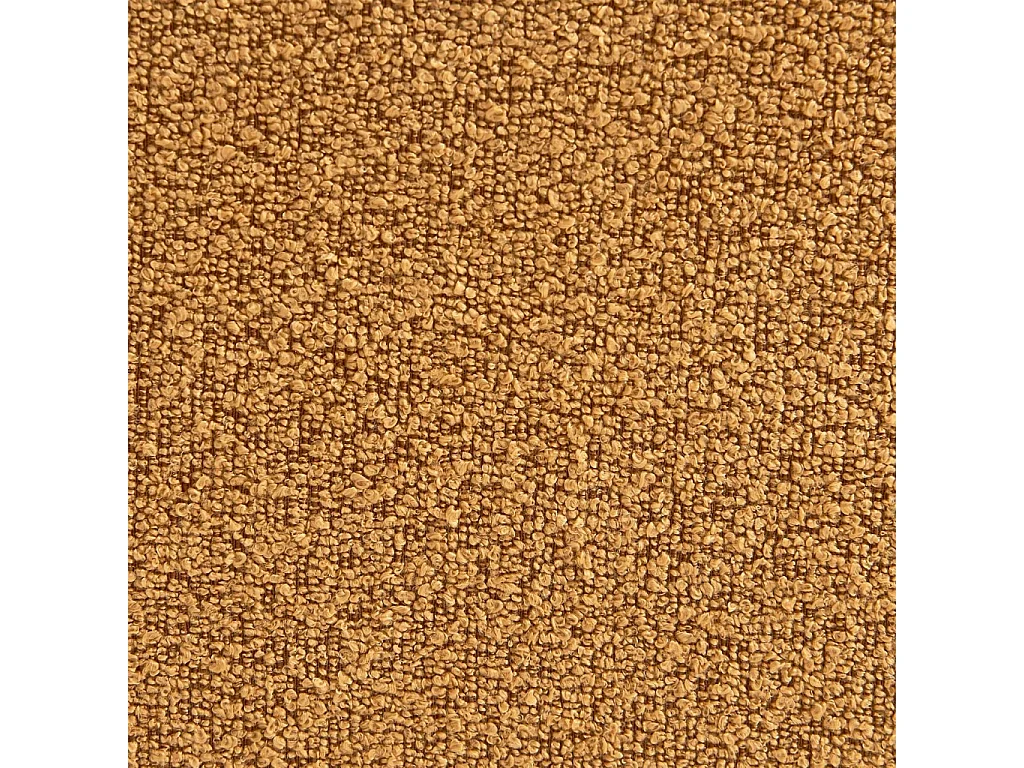 Canapé modulable bouclette texturée 3 places avec repose pied moutarde - Nova