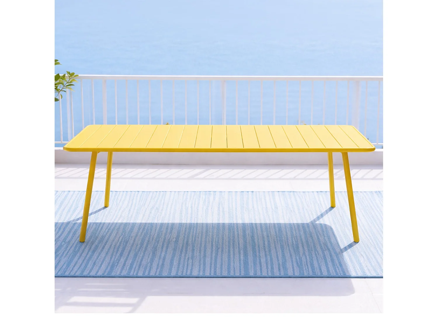 Table de jardin 10-12 places 234cm jaune BERGAME