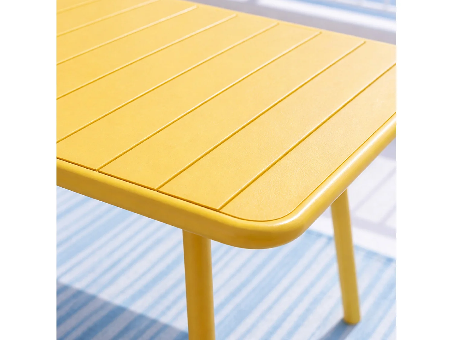 Table de jardin 10-12 places 234cm jaune BERGAME