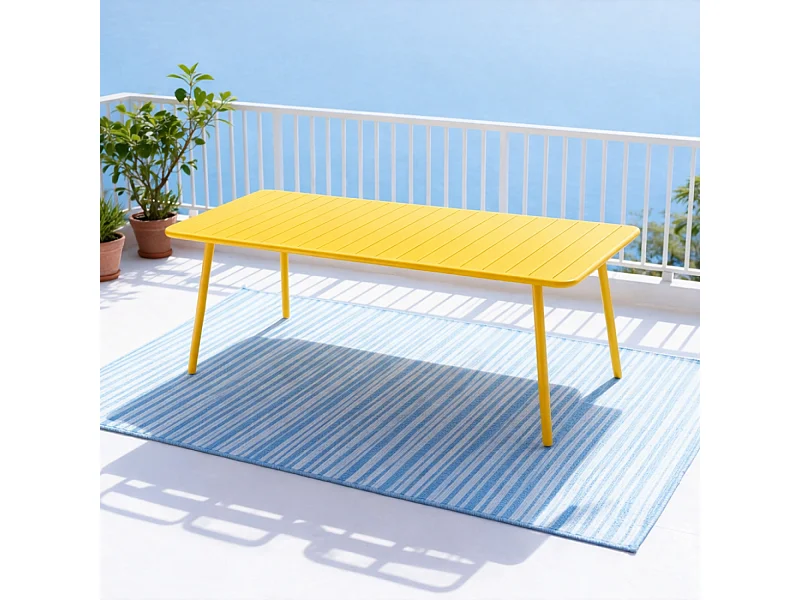 Table de jardin 10-12 places 234cm jaune BERGAME