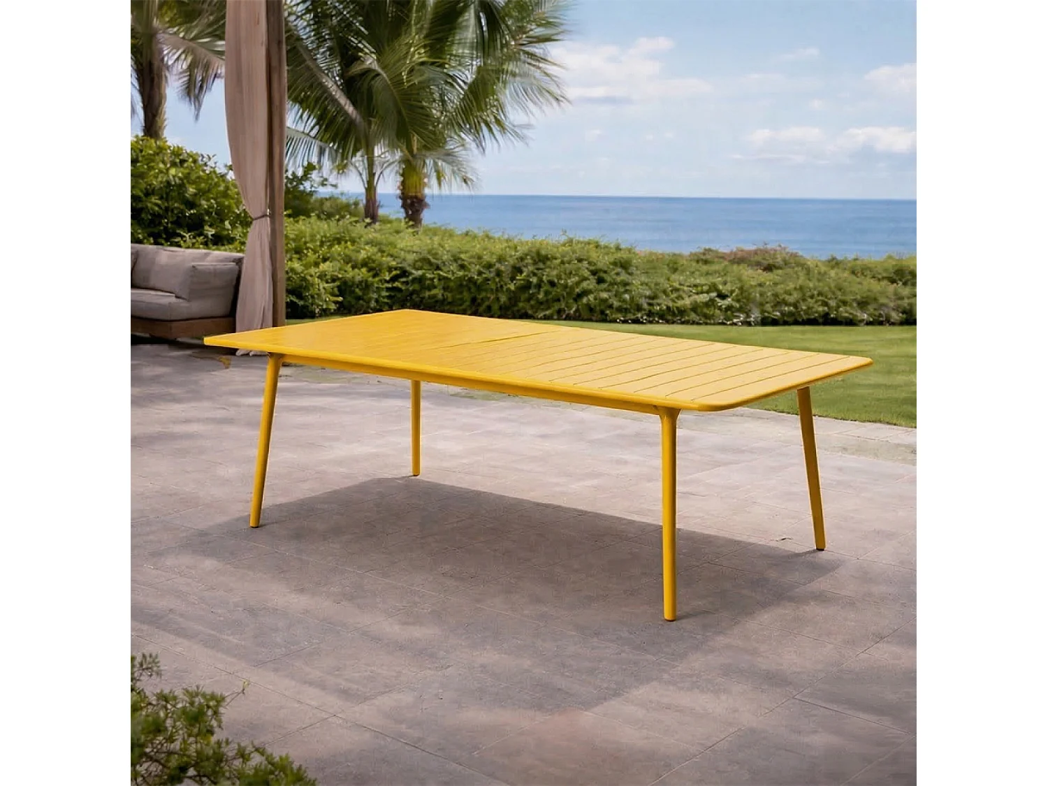 Table de jardin 8-10 places 200cm jaune BERGAME